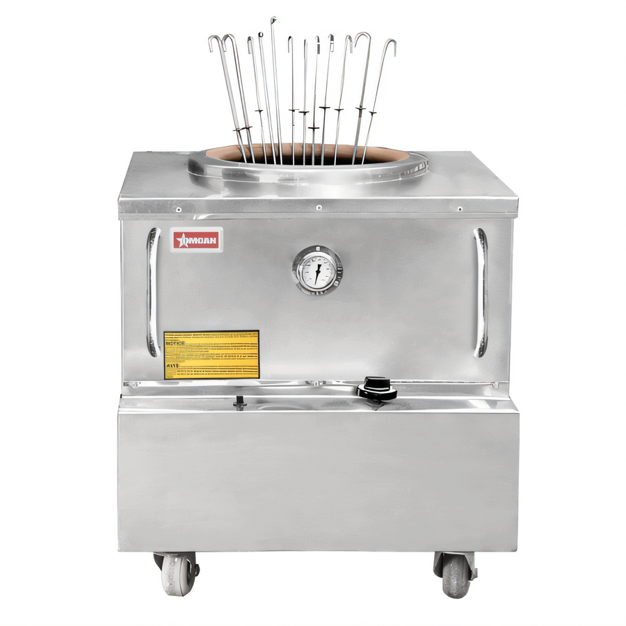 Product image #1 for Omcan USA 24 x 24 Inch Natural Gas Tandoor Clay Oven with Stainless Steel Outer Box, 48,000 BTU