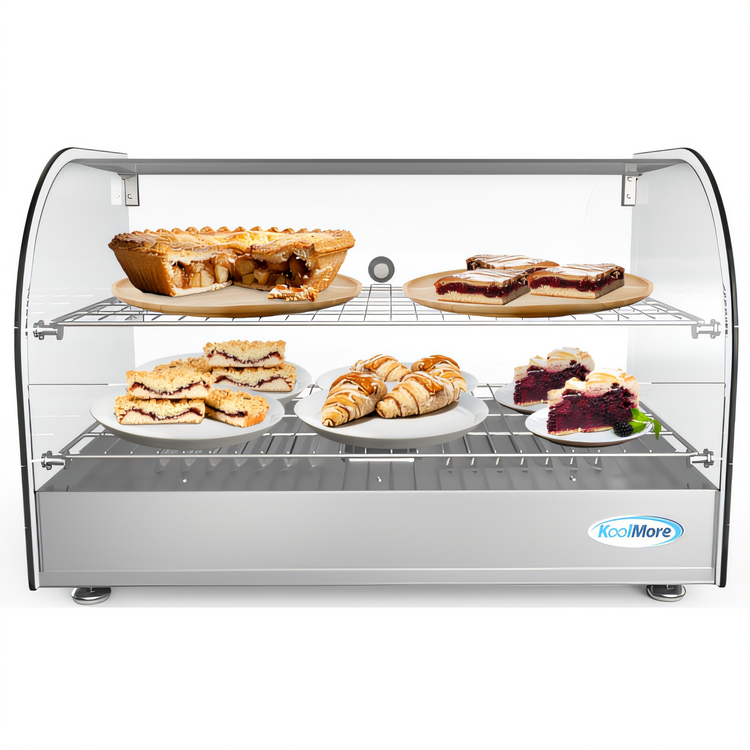 Product image #1 for KoolMore 22-Inch Curved Glass Countertop Hot Food Display Warmer, 1.5 Cu. Ft., Full-Service