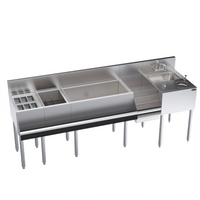 Krowne Royal Series 84-Inch Single Zero-Step Speed Station with 10-Circuit Cold Plate