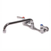 Thumbnail image #1 for Advance Tabco K-1 12-Inch Swing Spout Splash Mount Faucet, 8-Inch O.C.