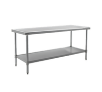 Eagle Spec-Master Marine Series Stainless Steel Work Table with Adjustable Undershelf, 96 x 48 Inches