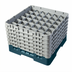 Thumbnail image #2 for Cambro Camrack Full-Size 36-Compartment Glass Rack with 6 Soft Gray Extenders, Teal