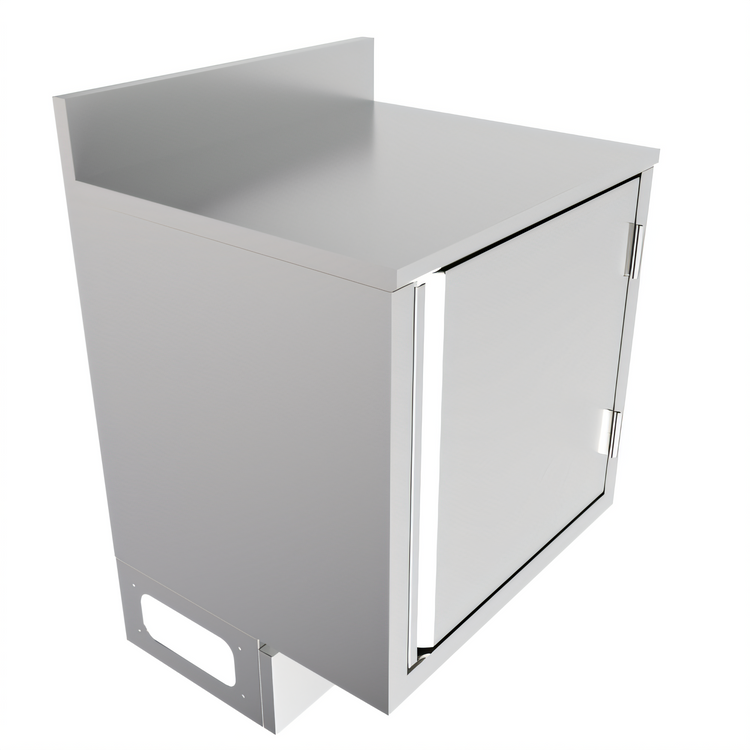 Product image #1 for BK Resources Call Series Stainless Steel Flat Top Underbar Cabinet with Pedestal Base, 24 x 21 Inches