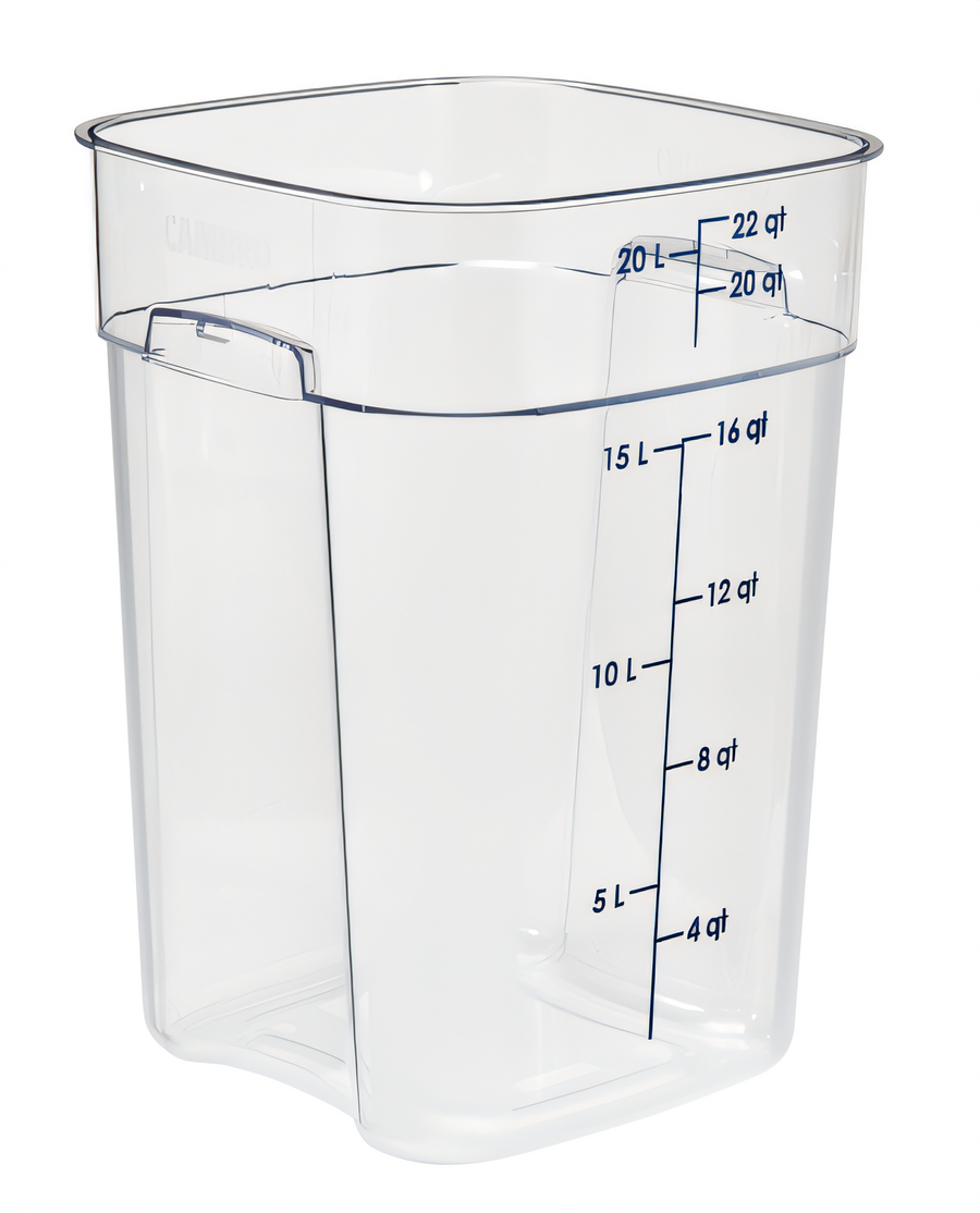 Product image #1 for Cambro CamSquare FreshPro 22 Qt Clear Polycarbonate Square Food Storage Container