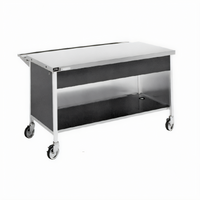 Atlas Metal CAFT-1 Mobile Utility Solid Top Serving Counter, 24-Inch Stainless Steel Top