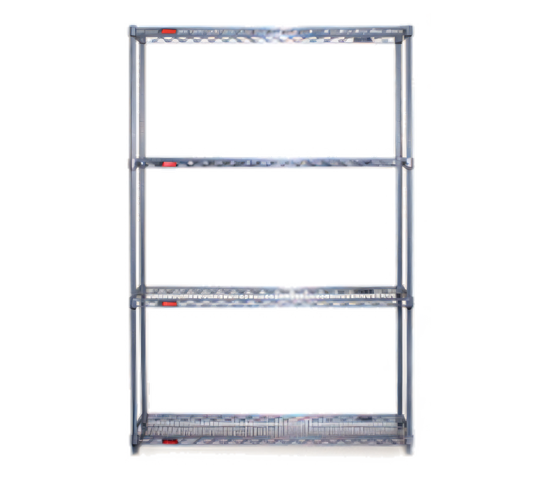 Product image #1 for Eagle Group Valu-Master 4-Tier Wire Shelving Starter Unit, 72W x 21D x 63H, Pewter Gray Epoxy