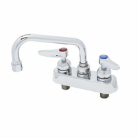 T&S Brass B-1111-CR Deck-Mount Workboard Mixing Faucet with 8-Inch Swing Nozzle
