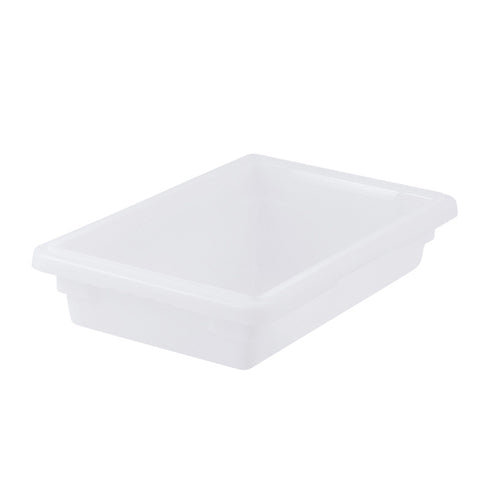 Product image #1 for Winco Half-Size White Polypropylene Food Storage Box, 1.75 Gallon, 3-Inch Deep