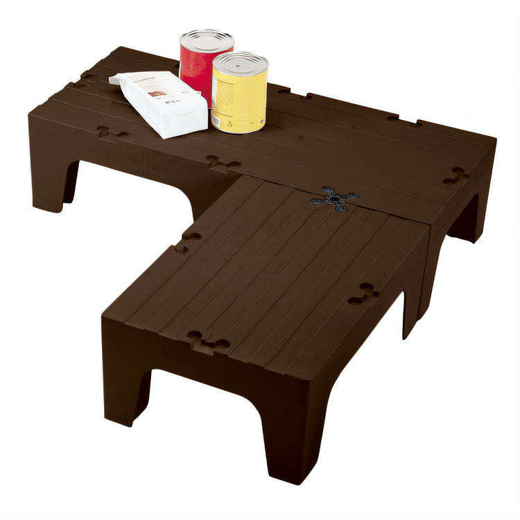 Product image #1 for Cambro S-Series Solid-Top Dunnage Rack, 60 x 21 x 12 Inches, 3,000 lb Capacity, Polypropylene, Dark Brown