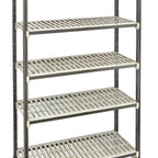 Thumbnail image #1 for Cambro Camshelving® Elements EST184881V5480 Stationary Starter Shelving Unit, 18 x 48 x 81 Inch, 5-Tier Overhead Track, 2400 lb Capacity