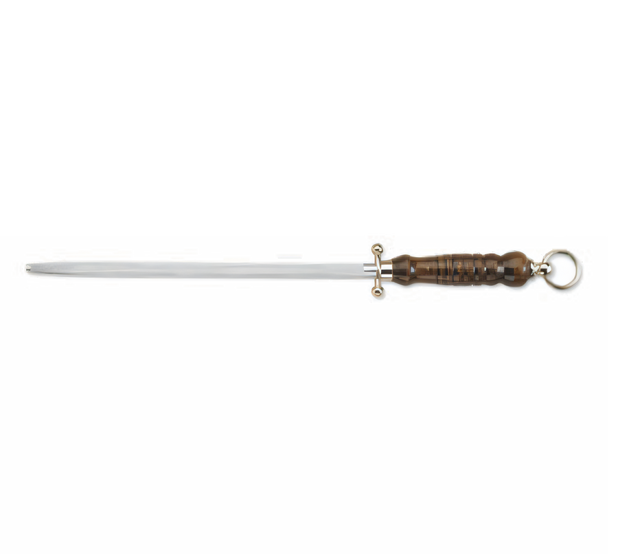 Product image #1 for 12-Inch Round Cut Honing Steel with Wood Handle