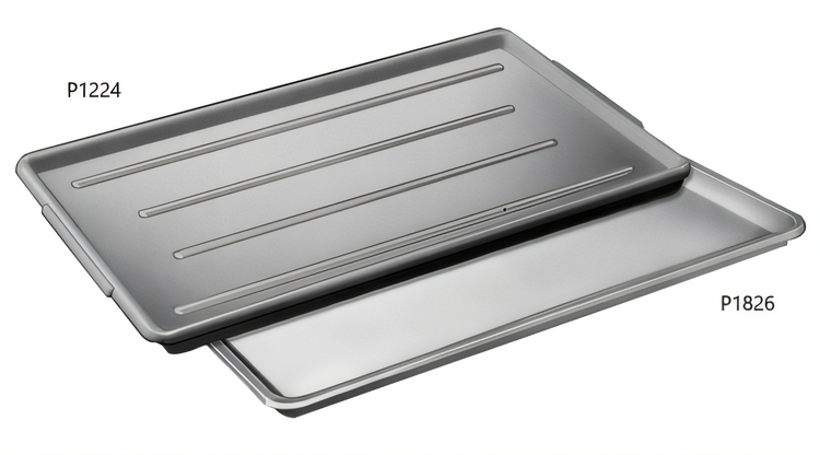 Product image #3 for White High-Impact Styrene Rectangular Bakery Platter Tray, 12.5 x 24 Inches