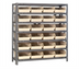 Thumbnail image #1 for Quantum Heavy Duty Stationary Wire Shelving Unit with 7 Shelves and 24 Bins, 36 x 18 x 39 Inches