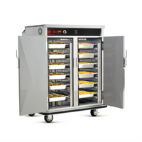 FWE PST-20 Mobile Double-Compartment Heated Holding Cabinet, 20 Pan Capacity