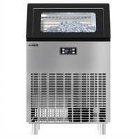 KoolMore 22-Inch Undercounter Air-Cooled Commercial Ice Machine With 55 lb Storage Bin, 198 lb/Day Production