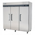 Thumbnail image #1 for Migali Competitor Series® Three-Section Reach-In Freezer, 72 Cu. Ft., Top-Mount Self-Contained Refrigeration, Stainless Steel