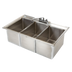 Thumbnail image #1 for Drop-In Two-Compartment Stainless Steel Bar Sink with Faucet and Basket Drain