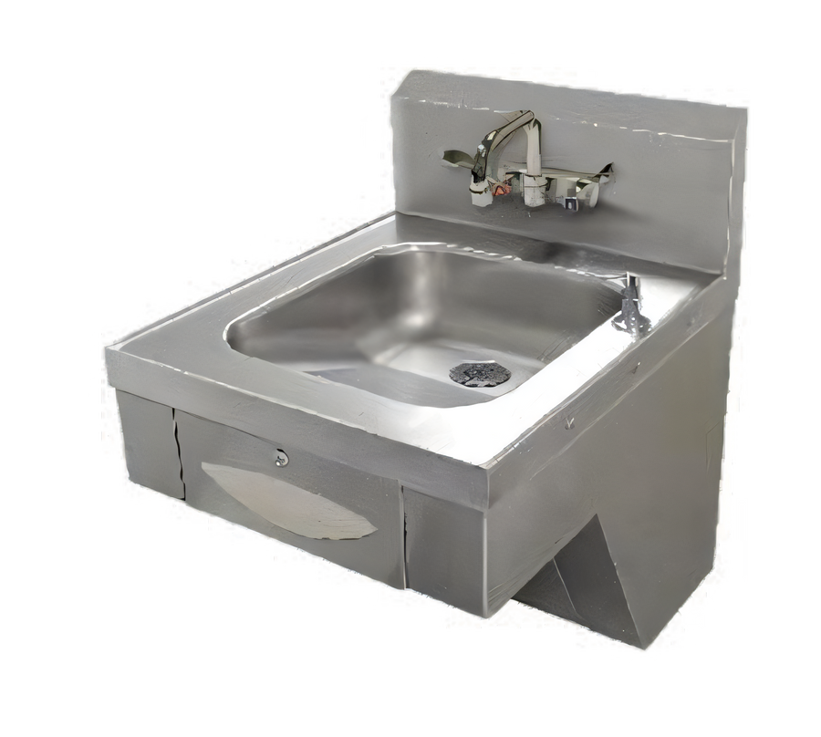Product image #1 for Advance Tabco ADA Compliant Wall-Mounted Stainless Steel Hand Sink with 14 x 16 x 5 Bowl, Faucet, Soap Dispenser, and Towel Dispenser