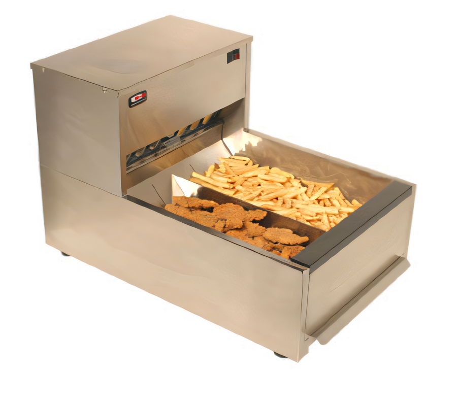 Product image #1 for Crisp N Hold 3-Section Bin-Style Fried Food Station with Circulated Air Heating, Stainless Steel