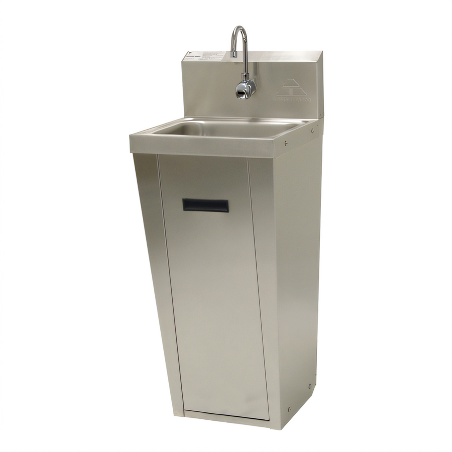 Product image #1 for Advance Tabco 7-PS-91 Pedestal-Mounted Hand Sink with Electronic Faucet and Basket Drain
