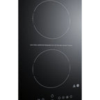 Thumbnail image #1 for Summit Commercial CRH2BT30115 2-Burner Drop-In Radiant Electric Cooktop with Black Ceramic Glass Surface and Digital Touch Controls