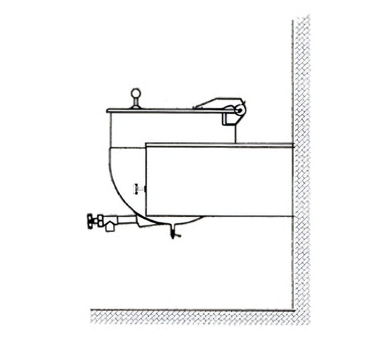 Product image #1 for Legion LTWC-80 80-Gallon Direct Steam 2/3 Jacketed Wall Mount Kettle
