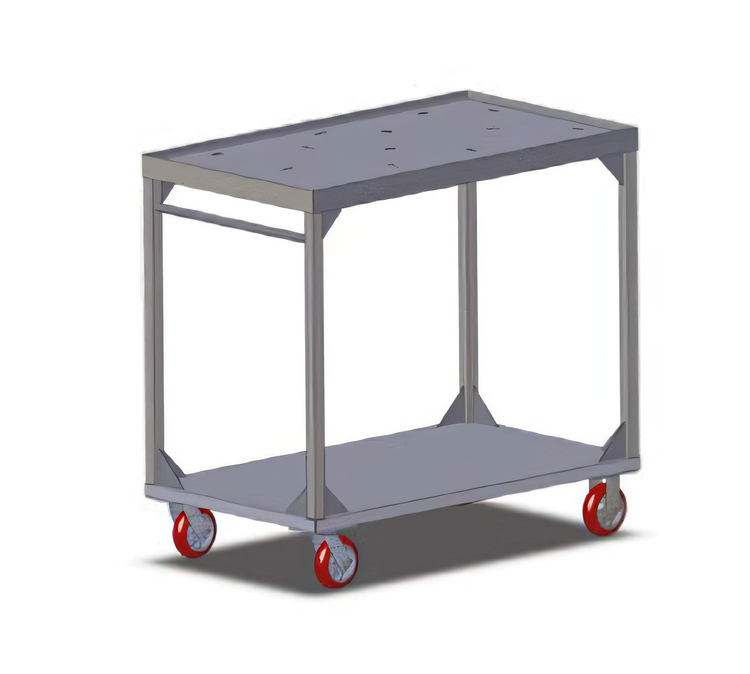 Product image #1 for Carter-Hoffmann TT104 Two-Shelf Stainless Steel Stacking Tray Transport Cart for 104 Correctional Insulated Trays
