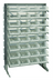 Thumbnail image #1 for Quantum Sloped Double-Sided Pick Rack with 64 Clear Bins, 36W x 24D x 60H