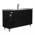 Thumbnail image #1 for Serv-Ware 61-Inch Wide Black Beer Dispenser Keg Cooler with 1 Tower and 2 Faucets