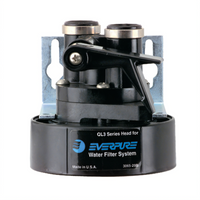 Everpure QL3 Single Water Filter Head with Built-In Shut-Off Valve