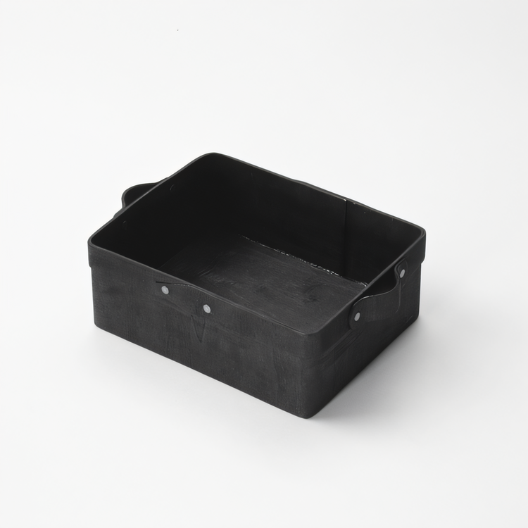 Product image #1 for American Metalcraft Black Rectangular Poplar Wood Serving Box