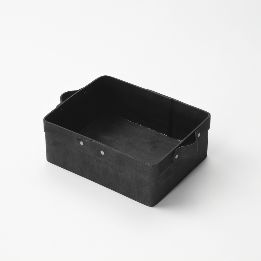 Product image #1 for American Metalcraft Black Rectangular Poplar Wood Serving Box
