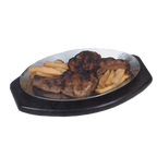 Thumbnail image #1 for American Metalcraft PLA710 Oval Mirror-Finished Aluminum Sizzle Platter, 10 1/2 x 7 Inches Case of 36