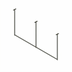 Thumbnail image #1 for John Boos Ceiling-Mounted Single-Bar Stainless Steel Pot Rack with 12 Double Hooks, 139-1/4 Inches W x 48 Inches H