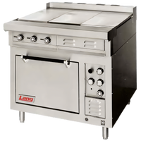 36 Inch Electric Heavy Duty Range with Standard Oven Base and 3 Hot Tops