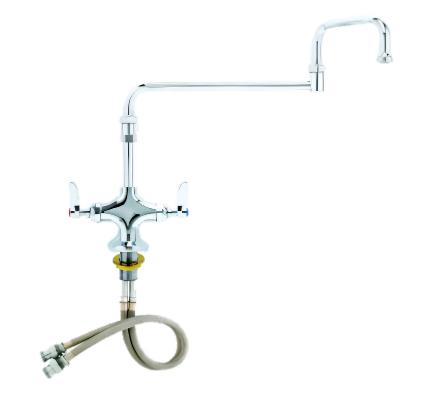 Product image #1 for Vulcan Double Pantry Deck-Mount Faucet with 18-Inch Double-Jointed Swivel Spout