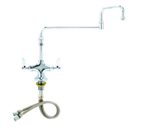 Vulcan Double Pantry Deck-Mount Faucet with 18-Inch Double-Jointed Swivel Spout