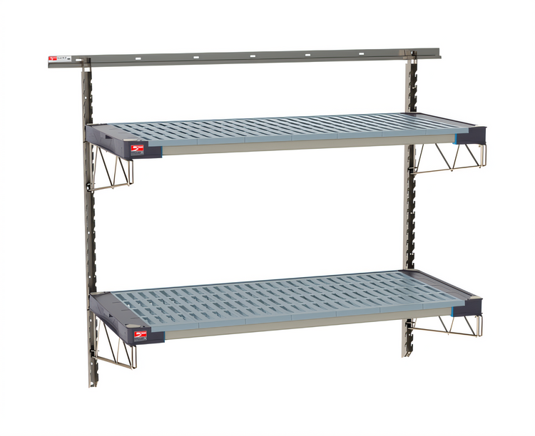 Product image #1 for Metro SmartWall Life Two-Shelf Wall-Mounted Stainless Steel Shelving Starter Unit
