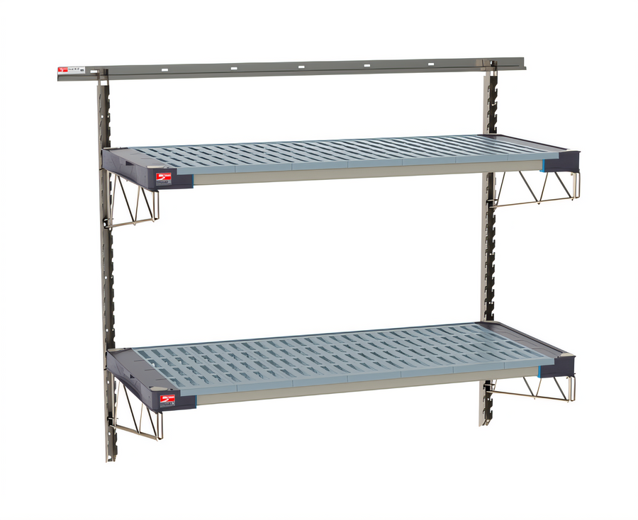 Product image #1 for Metro SmartWall Life Two-Shelf Wall-Mounted Stainless Steel Shelving Starter Unit