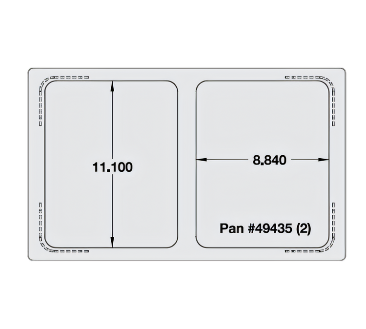 Product image #1 for Miramar Single Size Stainless Steel Template Adapter Plate for Two Small Food Pans