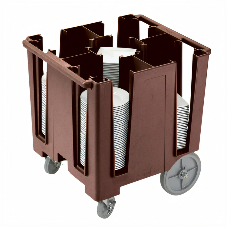 Product image #1 for Cambro Versa Dark Brown 5-Column Dish Caddy for Up to 9-1/2-Inch Round or 8-Inch Square Plates