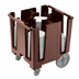 Thumbnail image #1 for Cambro Versa Dark Brown 5-Column Dish Caddy for Up to 9-1/2-Inch Round or 8-Inch Square Plates