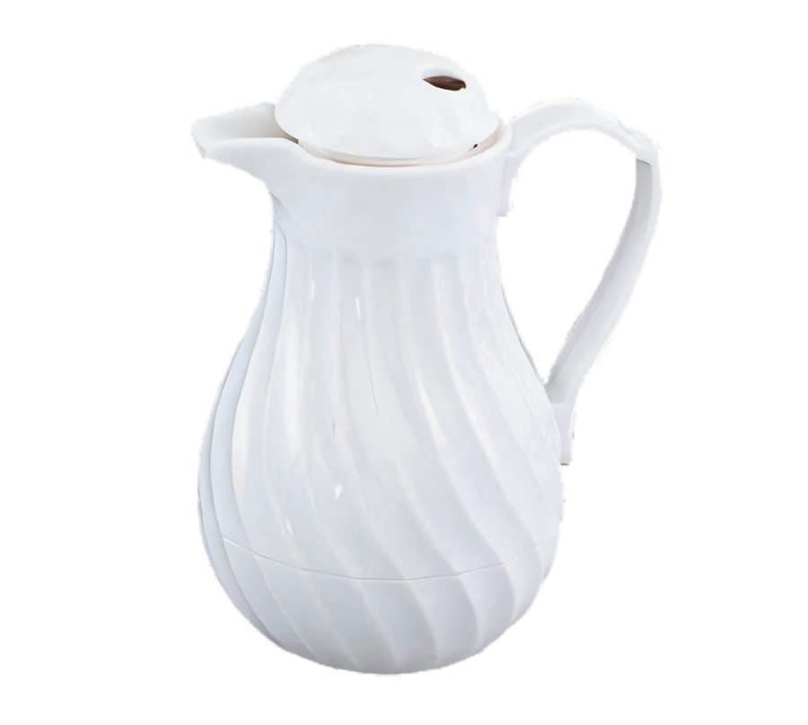 Product image #1 for Vollrath SwirlServe Hot-N-Cold 42 oz. White Beverage Server