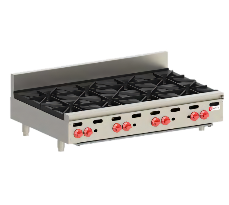 Product image #1 for Wolf Achiever AHP848 48-Inch Countertop Gas Hotplate, 8-Burner, 240,000 BTU