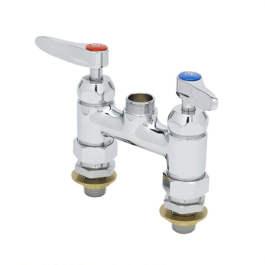 Product image #1 for 4-Inch Centers Deck Mount Double Pantry Faucet, Less Nozzle, Lever Handles