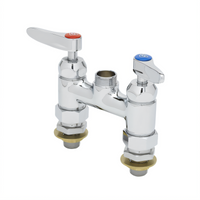 4-Inch Centers Deck Mount Double Pantry Faucet, Less Nozzle, Lever Handles