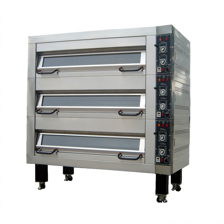 Product image #1 for BakeMax Four-Deck Electric Artisan Stone Deck Oven, Four Pan Wide, 16 Full-Size Pan Capacity