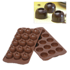 Thumbnail image #1 for Louis Tellier US Silikomart SCG03N Chocolate Mold, Imperial, 15-Cavity, 0.34 oz Each, Flexible Nonstick Silicone, Freezer-to-Oven/Microwave