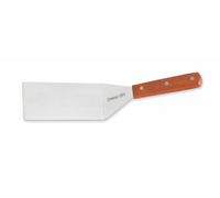 Mundial 6 x 3 Inch Square End Stainless Steel Turner with Wood Handle