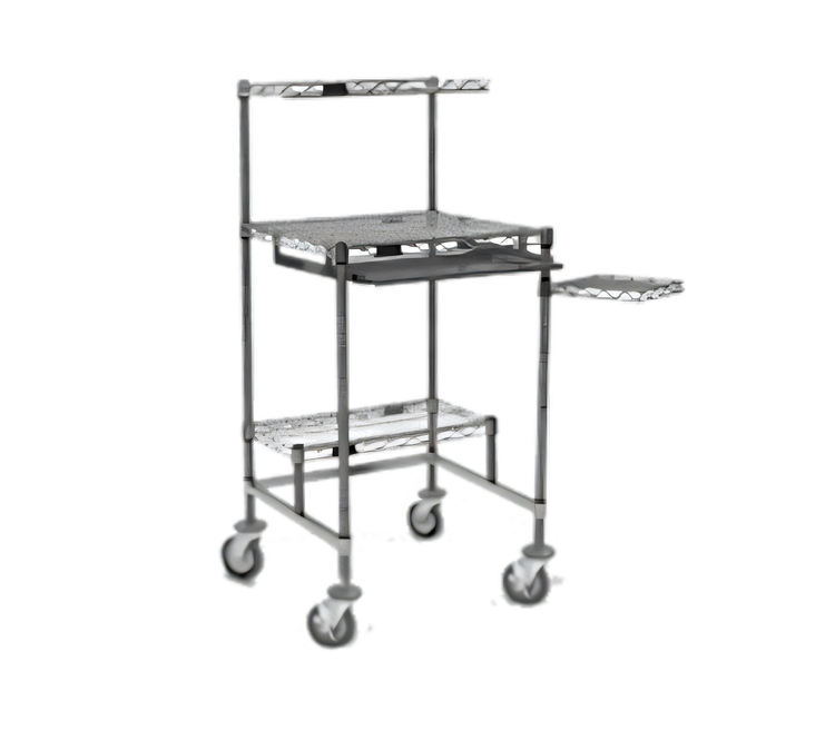 Product image #1 for Eagle Group 24" x 24" Mobile Stainless Steel Computer Workstation with Keyboard Drawer